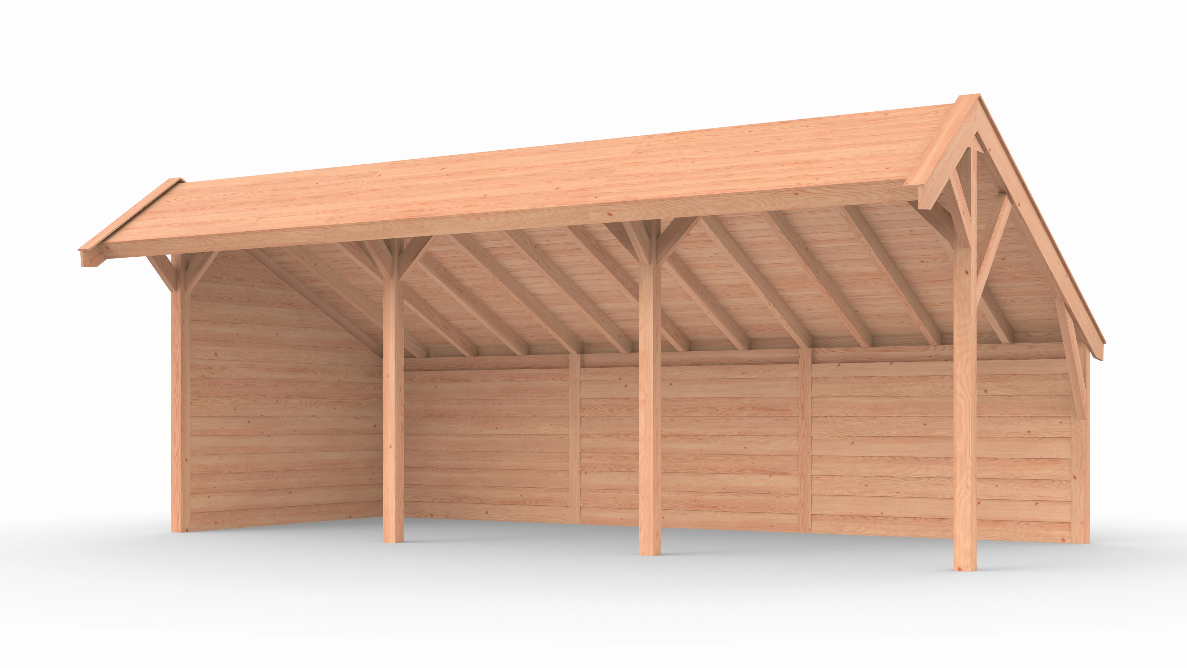 Douglas kapschuur, 750 x 300, met achterwand en zijwand, Westwood Comfort - Afbeelding 4